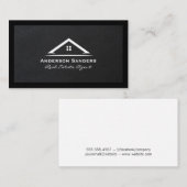 Real Anwesen Agent | Lux Führungskraft Leather Visitenkarte (Vorne/Hinten)