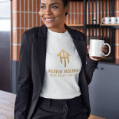 Real Anwesen Agent Marketing Gold & White Realtor T-Shirt