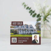 Real Anwesen Agent Marketing nur QR-Code verkaufen Postkarte (Stehend Vorderseite)