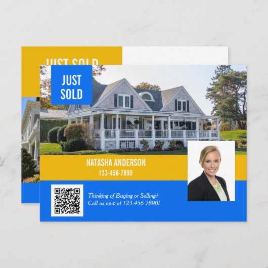 Real Anwesen Agent Marketing nur QR-Code verkaufen Postkarte (Vorne/Hinten)