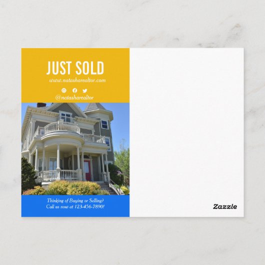 Real Anwesen Agent Marketing nur QR-Code verkaufen Postkarte (Rückseite)