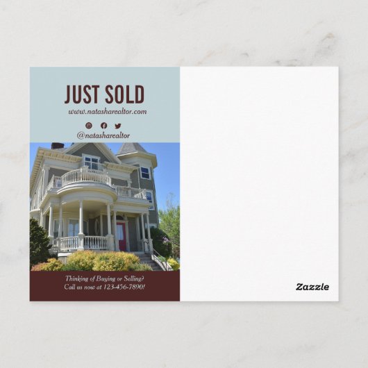 Real Anwesen Agent Marketing nur QR-Code verkaufen Postkarte (Rückseite)