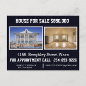 Real Anwesen Agent Marketing Postkarte (Vorderseite)