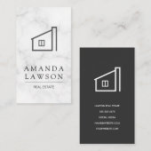 Real Anwesen Agent | Marmor | Zuhause-Symbol Terminkarte (Vorne/Hinten)