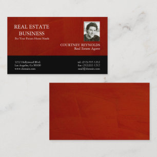 Real Anwesen Agent Marsala Crimson Business Cards Visitenkarte