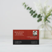 Real Anwesen Agent Marsala Crimson Business Cards Visitenkarte (Stehend Vorderseite)