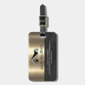 Real Anwesen Agent | Metallgoldmarmorgeschäft Gepäckanhänger (Vorderseite vertikal)