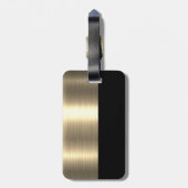 Real Anwesen Agent | Metallgoldmarmorgeschäft Gepäckanhänger (Rückseite vertikal)