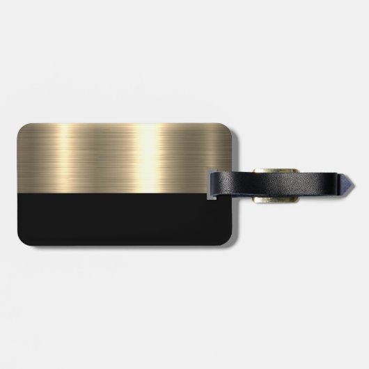 Real Anwesen Agent | Metallgoldmarmorgeschäft Gepäckanhänger (Rückseite horizontal)