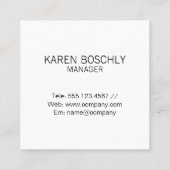 Real Anwesen Agent | Metallic | Corporate Gebäude Quadratische Visitenkarte (Rückseite)