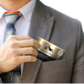 Real Anwesen Agent | Metallisches Gold | QR-Code Visitenkarte