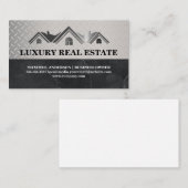 Real Anwesen Agent | Metallmuster Visitenkarte (Vorne/Hinten)