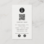 Real Anwesen Agent Minimalistisch QR Code Social M Visitenkarte (Rückseite)