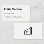 Real Anwesen Agent / Minimalistisch Visitenkarte (Vorne/Hinten)