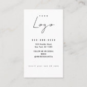 Real Anwesen Agent Minimalistische Visitenkarte (Rückseite)