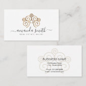 Real Anwesen Agent mit Baumhaus in Goldfarbe Visitenkarte (Vorne/Hinten)