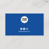 Real Anwesen Agent mit Foto Midnight Blue Visitenkarte (Rückseite)