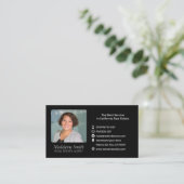 Real Anwesen Agent mit Foto Visitenkarte (Stehend Vorderseite)