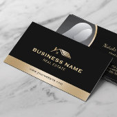Real Anwesen Agent Modern Gold House Logo Foto Visitenkarte