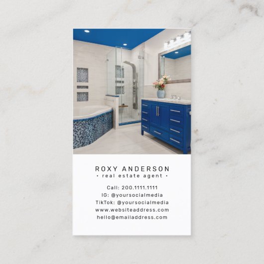 Real Anwesen Agent Moderner QR-Code Visitenkarte (Rückseite)