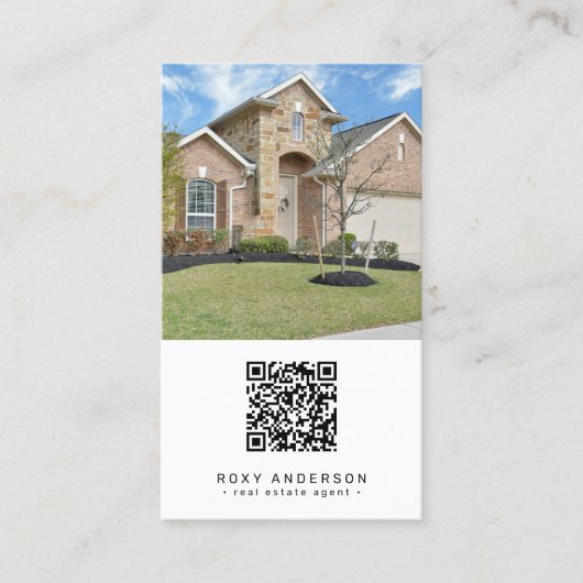 Real Anwesen Agent Moderner QR-Code Visitenkarte (Vorderseite)