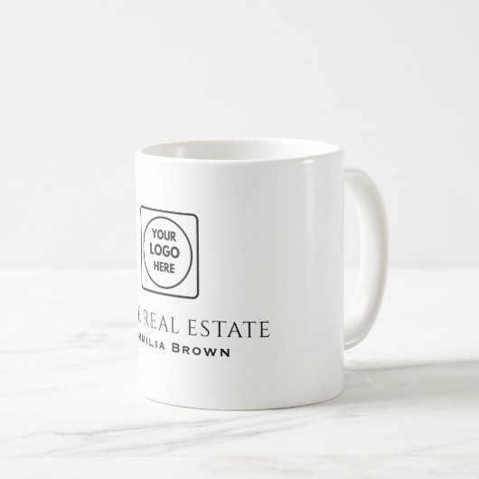 Real Anwesen Agent | Modernes minimales Listing-De Kaffeetasse (VorderseiteRechts)