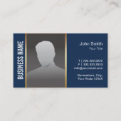 Real Anwesen Agent Modernes Navy Blue Foto Visitenkarte (Vorderseite)