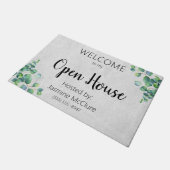 Real Anwesen Agent Open House Eukalyptus Blätter Fußmatte (Schrägansicht)