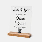 Real Anwesen Agent Open House QR-Code-Anmeldung Acrylschild (Winkel)