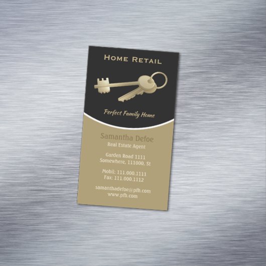 Real Anwesen Agent | Perfekte Zuhause Magnetische Visitenkarte (Beispiel)
