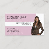 Real Anwesen Agent Pink Visitenkarte (Vorderseite)