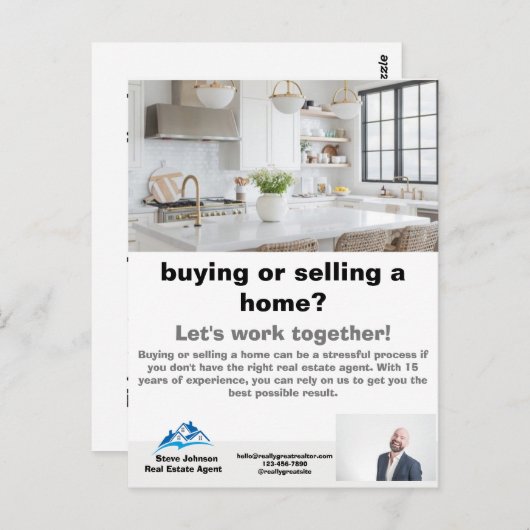 Real Anwesen Agent Postkarte (Vorne/Hinten)