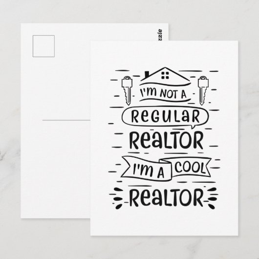 Real Anwesen Agent Postkarte (Vorne/Hinten)