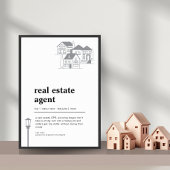 Real Anwesen Agent Property GPS Definition Poster
