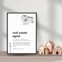Real Anwesen Agent Property GPS Definition Poster