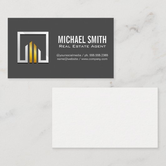 Real Anwesen Agent | Property Manager Business Car Visitenkarte (Vorne/Hinten)