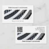 Real Anwesen Agent QR-Code moderne Office-Gebäude Visitenkarte (Vorne/Hinten)