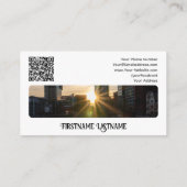 Real Anwesen Agent QR-Code moderne Office-Gebäude Visitenkarte (Rückseite)