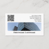 Real Anwesen Agent QR-Code moderne Office-Gebäude Visitenkarte (Rückseite)