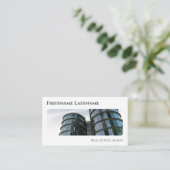 Real Anwesen Agent QR-Code moderne Office-Gebäude Visitenkarte (Stehend Vorderseite)