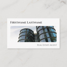 Real Anwesen Agent QR-Code moderne Office-Gebäude Visitenkarte