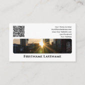 Real Anwesen Agent QR-Code moderne Office-Gebäude Visitenkarte (Rückseite)