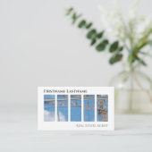 Real Anwesen Agent QR-Code moderne Office-Gebäude Visitenkarte (Stehend Vorderseite)