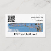 Real Anwesen Agent QR-Code moderne Office-Gebäude Visitenkarte (Rückseite)