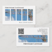 Real Anwesen Agent QR-Code moderne Office-Gebäude Visitenkarte (Vorne/Hinten)