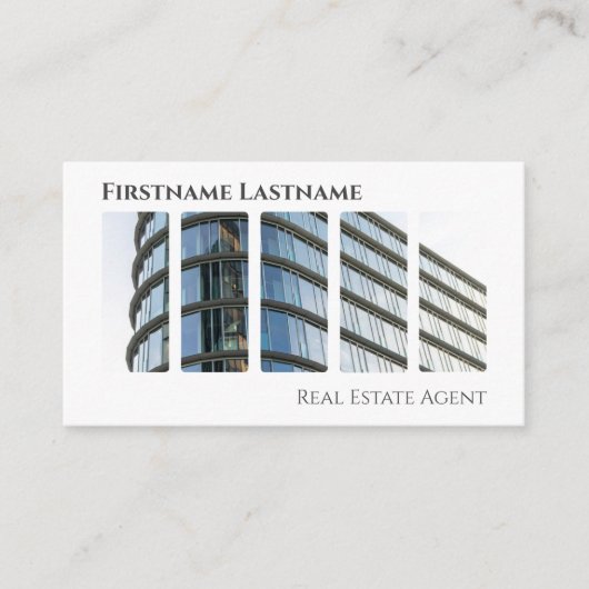 Real Anwesen Agent QR-Code moderne Office-Gebäude Visitenkarte (Vorderseite)