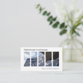 Real Anwesen Agent QR-Code moderne Office-Gebäude Visitenkarte (Stehend Vorderseite)