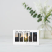 Real Anwesen Agent QR-Code moderne Office-Gebäude Visitenkarte (Stehend Vorderseite)