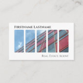 Real Anwesen Agent QR-Code moderne Office-Gebäude Visitenkarte (Vorderseite)