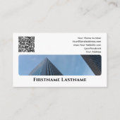 Real Anwesen Agent QR-Code moderne Office-Gebäude Visitenkarte (Rückseite)